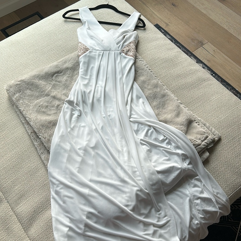 BCBG MaxAzria white, maxi dress. Size 0